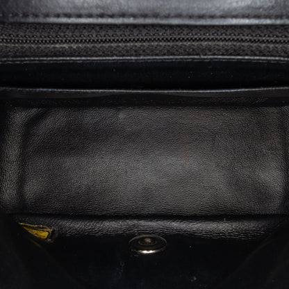 Black Chanel Mini Square Classic Patent Single Flap Crossbody Bag