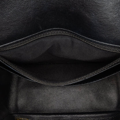 Black Chanel Mini Square Classic Patent Single Flap Crossbody Bag
