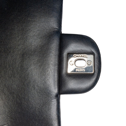 Black Chanel Mini Square Classic Patent Single Flap Crossbody Bag