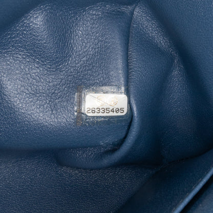 Blue Chanel Mini Square Classic Lambskin Single Flap Crossbody Bag