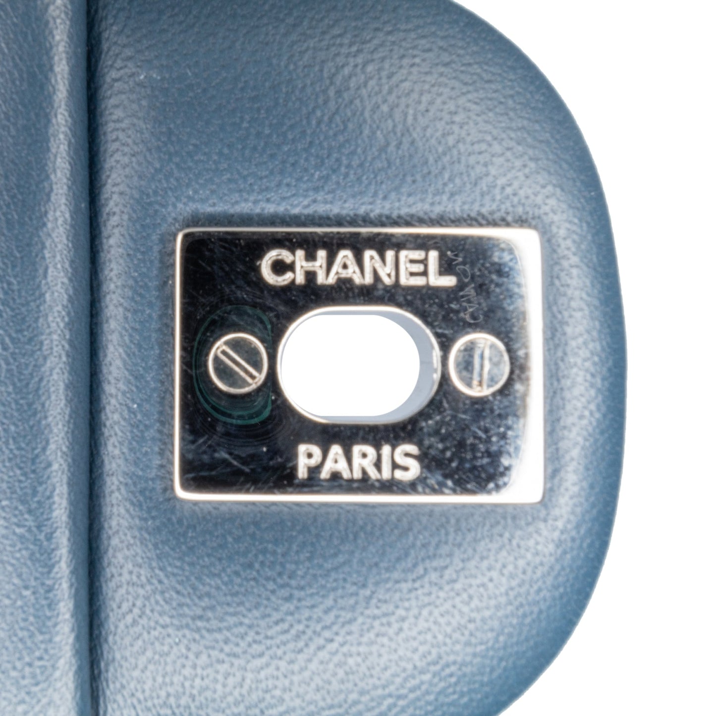 Blue Chanel Mini Square Classic Lambskin Single Flap Crossbody Bag
