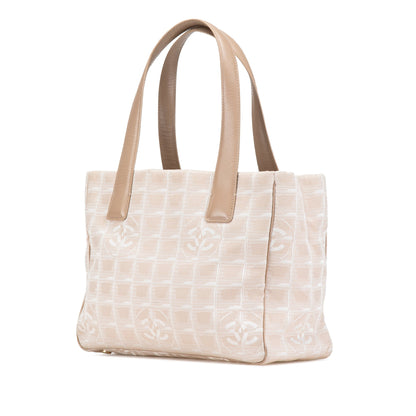 Beige Chanel Nylon New Travel Line Tote