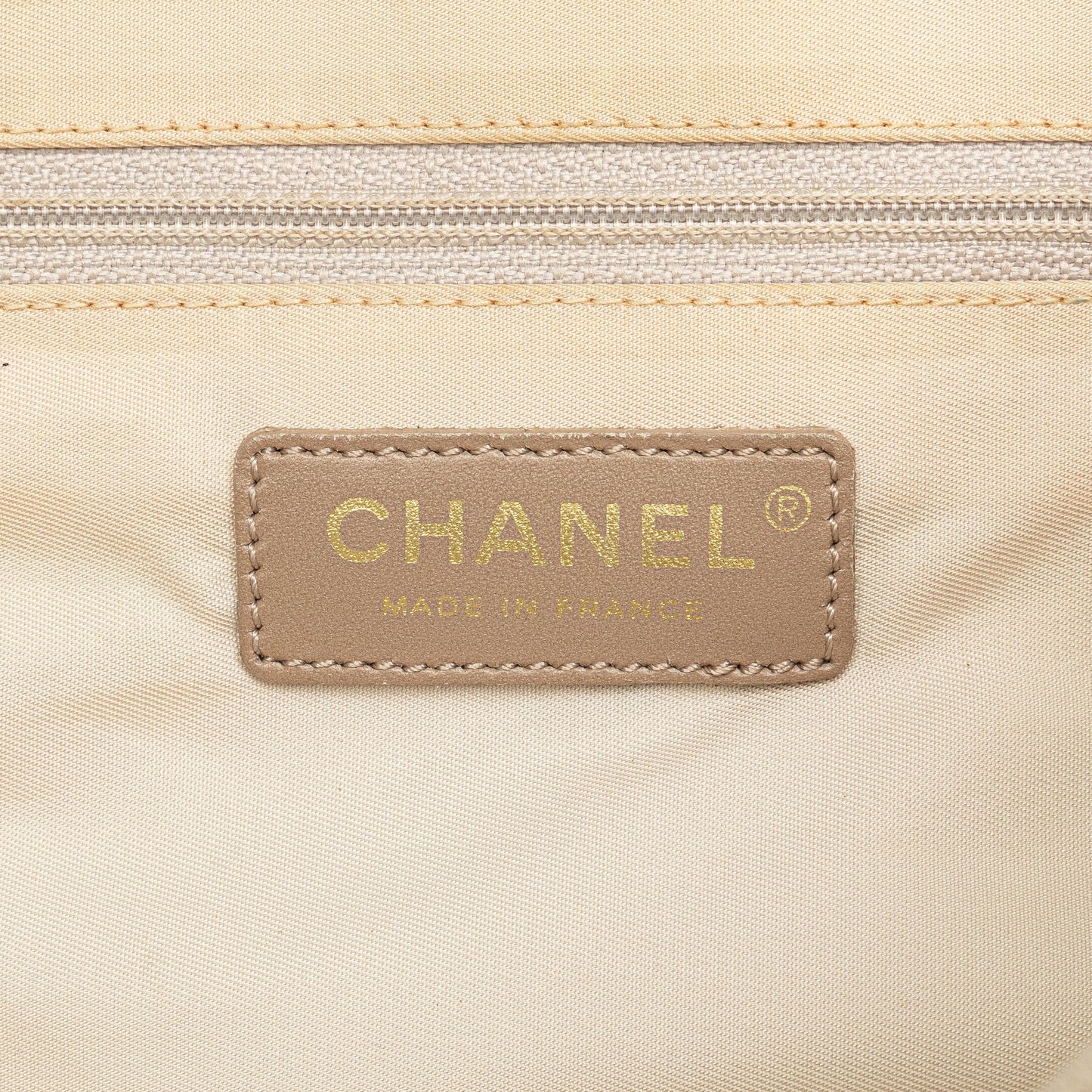 Beige Chanel Nylon New Travel Line Tote