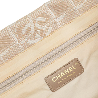 Beige Chanel Nylon New Travel Line Tote