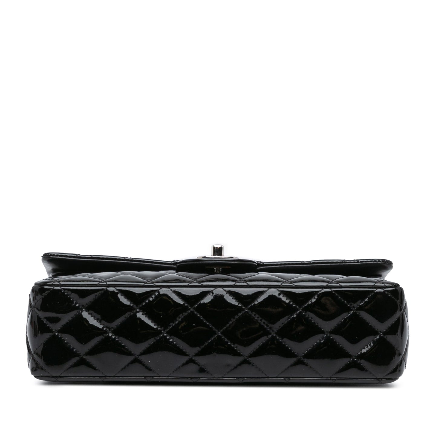Black Chanel Medium Classic Patent Double Flap Shoulder Bag