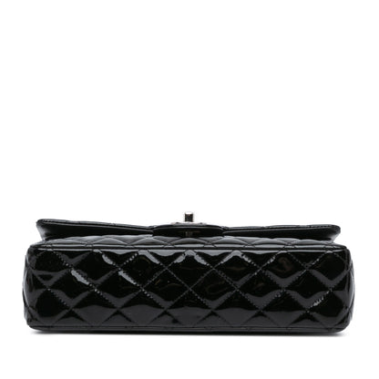 Black Chanel Medium Classic Patent Double Flap Shoulder Bag
