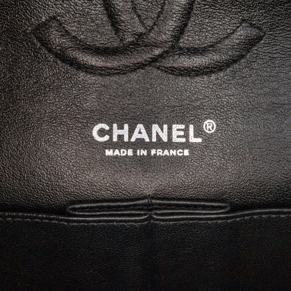 Black Chanel Medium Classic Patent Double Flap Shoulder Bag