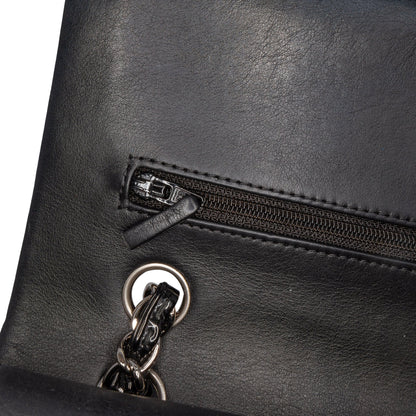 Black Chanel Medium Classic Patent Double Flap Shoulder Bag