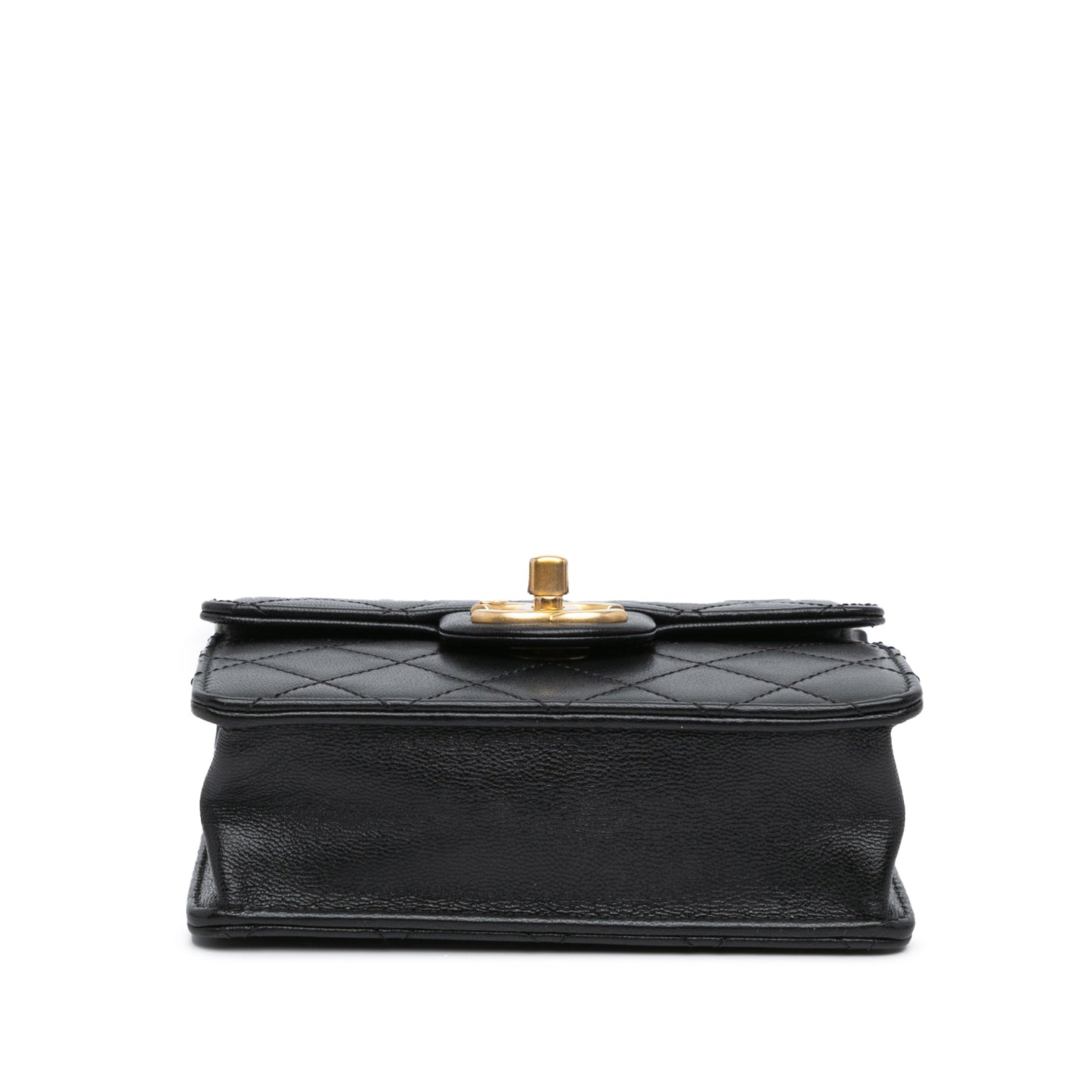 Black Chanel Small Lambskin Chic Pearls Flap Crossbody Bag