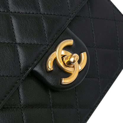 Black Chanel Small Lambskin Chic Pearls Flap Crossbody Bag
