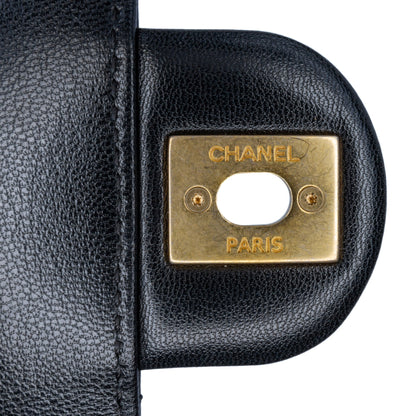 Black Chanel Small Lambskin Chic Pearls Flap Crossbody Bag