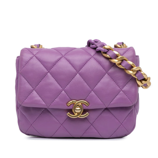 Chanel Sac Mini Quilted Lambskin Candy Chain Flap