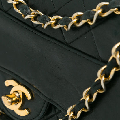 Black Chanel Quilted Lambskin Shoulder Bag