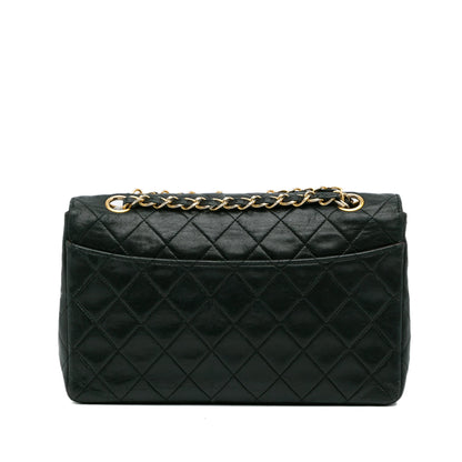 Black Chanel Quilted Lambskin Shoulder Bag