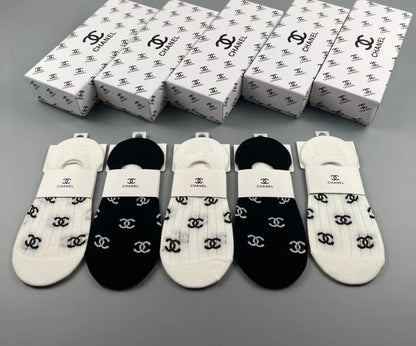 CHANEL LOW-CUT SOCKS 189533 (1 BOX)