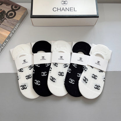 CHANEL LOW-CUT SOCKS 189514 (1 BOX)