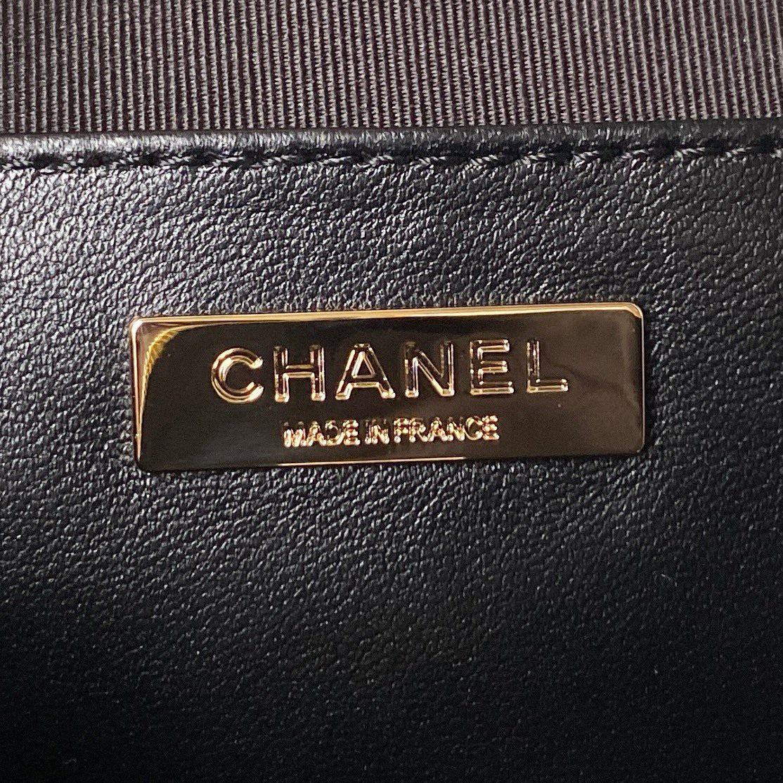 CHANEL 24C Star Bag 22.5cm Black Calfskin Gold Hardware