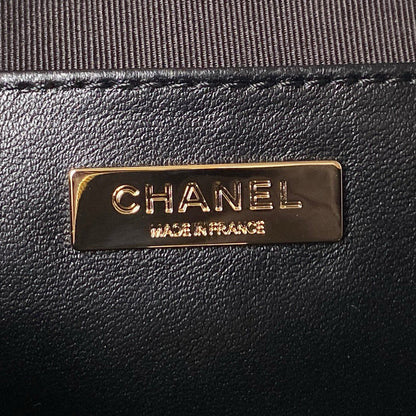 CHANEL 24C Star Bag 22.5cm Black Calfskin Gold Hardware