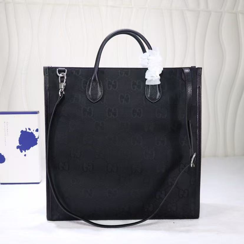 Gucci  Off The Grid Medium Tote Bag Black Polyester and Leather