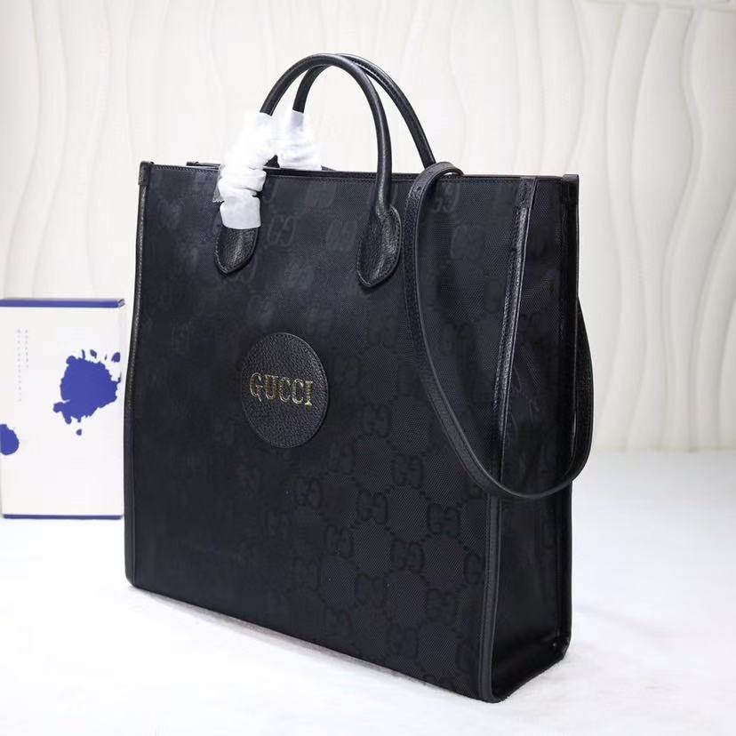 Gucci  Off The Grid Medium Tote Bag Black Polyester and Leather