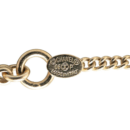 Gold Chanel Gold Plated Camellia Pendant Necklace