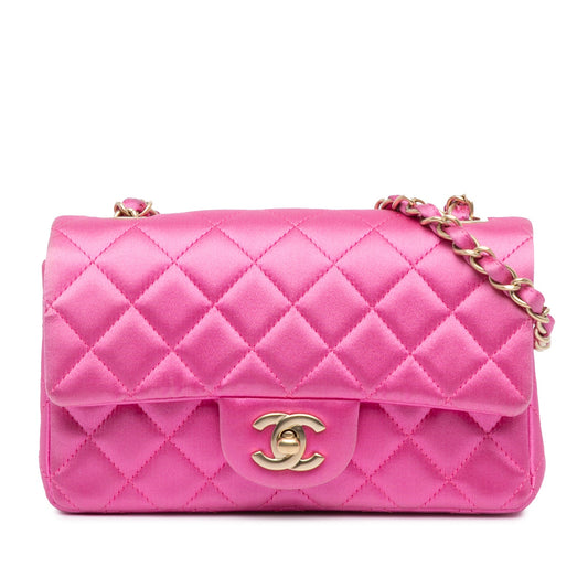 Chanel Sac Mini Rectangular Classic Satin Single Flap
