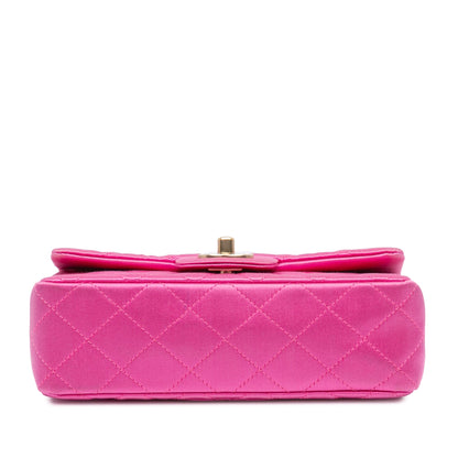 Chanel Sac Mini Rectangular Classic Satin Single Flap