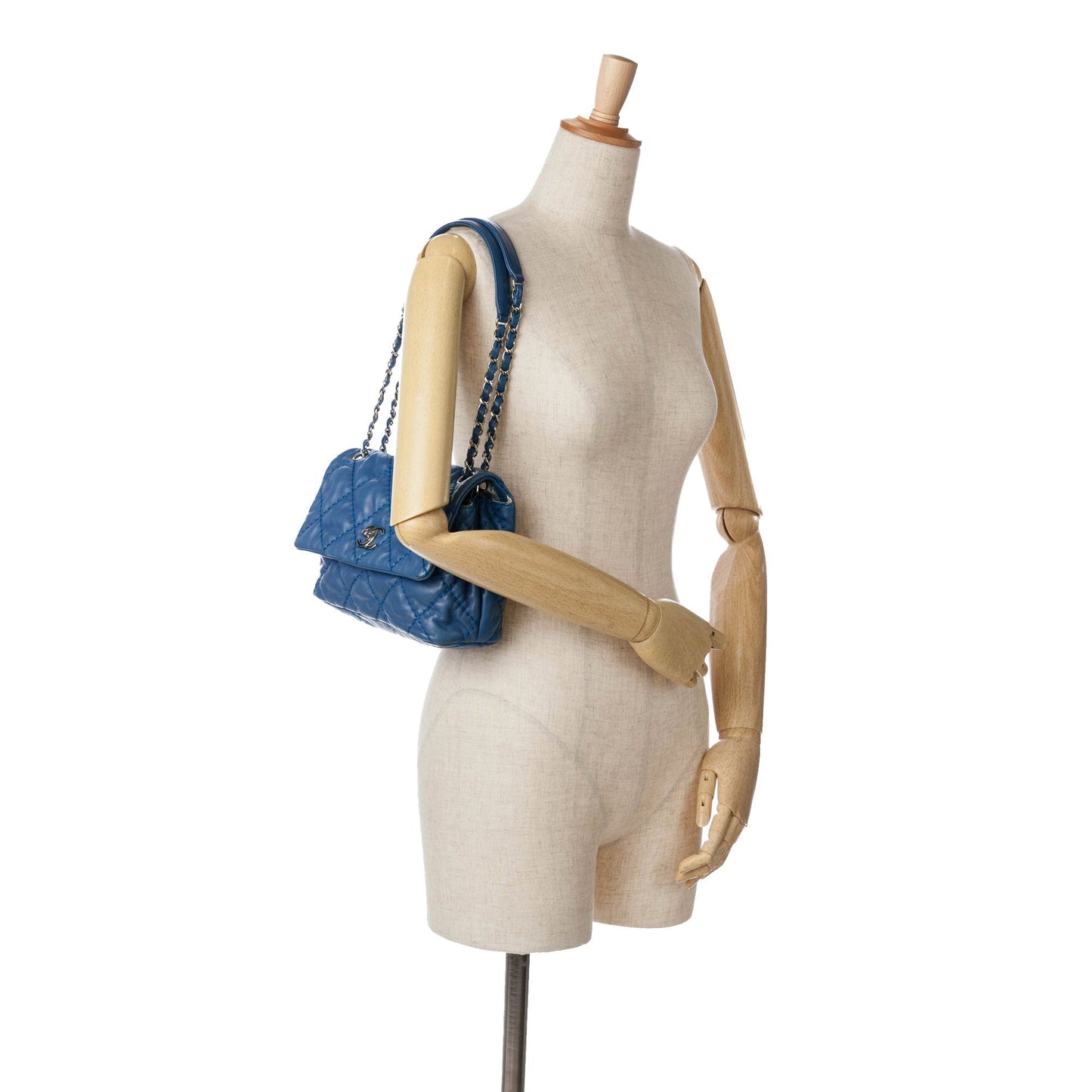 Blue Chanel Small Calfskin Love Me Tender Flap Shoulder Bag