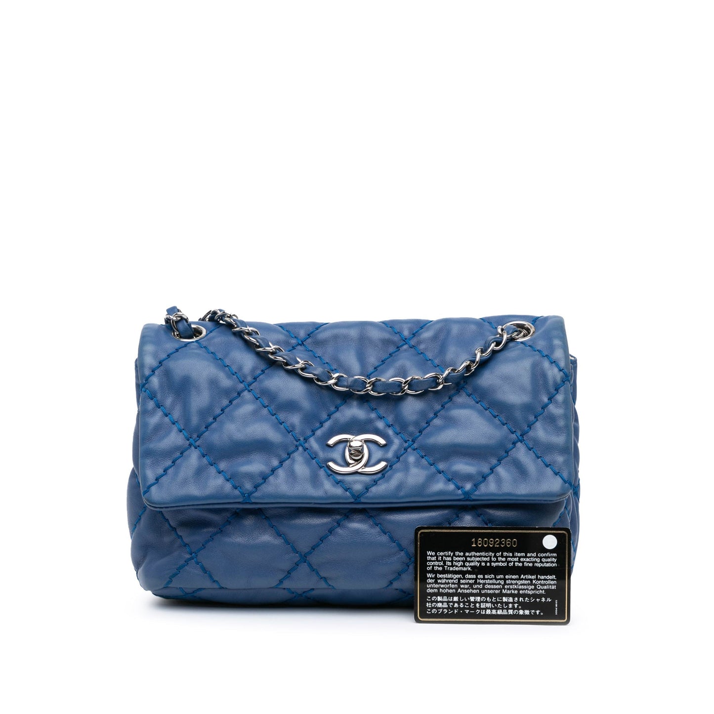 Blue Chanel Small Calfskin Love Me Tender Flap Shoulder Bag