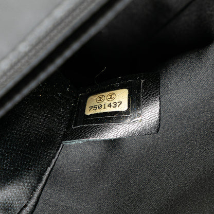Black Chanel Medium New Travel Line Single Flap Shoulder Bag
