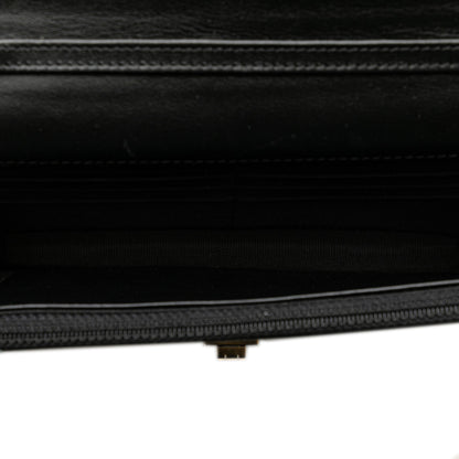 Black Chanel Calfskin Crocodile Embossed Graffiti 2.55 Cocodile Reissue Wallet On Chain Crossbody Bag