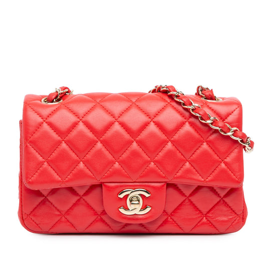 Chanel Sac Mini Rectangular Classic Lambskin Single Flap