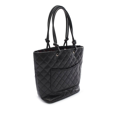 Black Chanel Medium Lambskin Cambon Ligne Tote