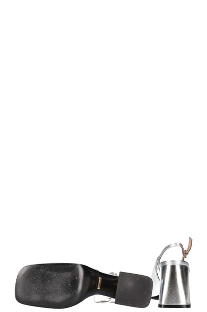 GUCCI Baby Horsebit Slingback Pumps Silver
