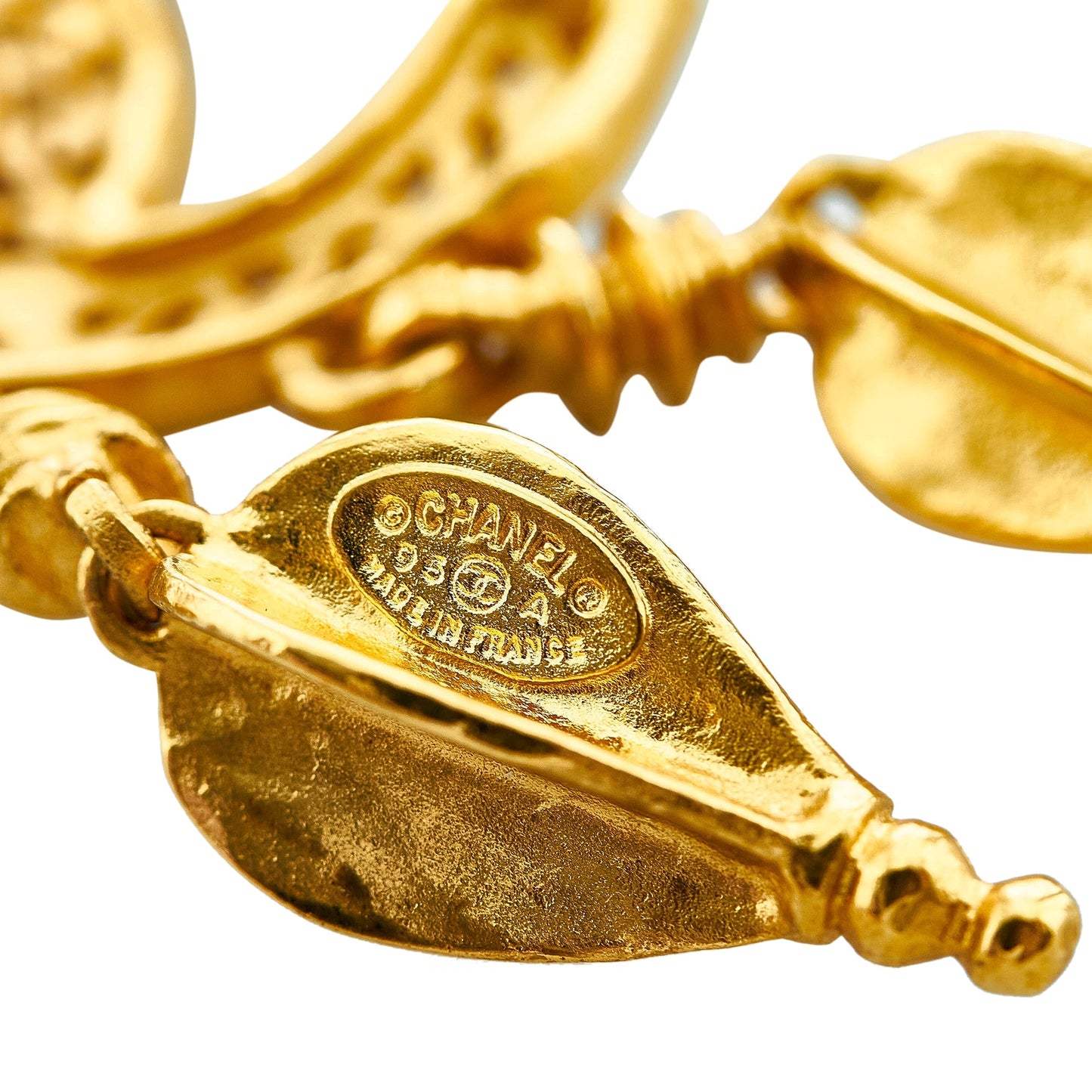Gold Chanel CC Brooch