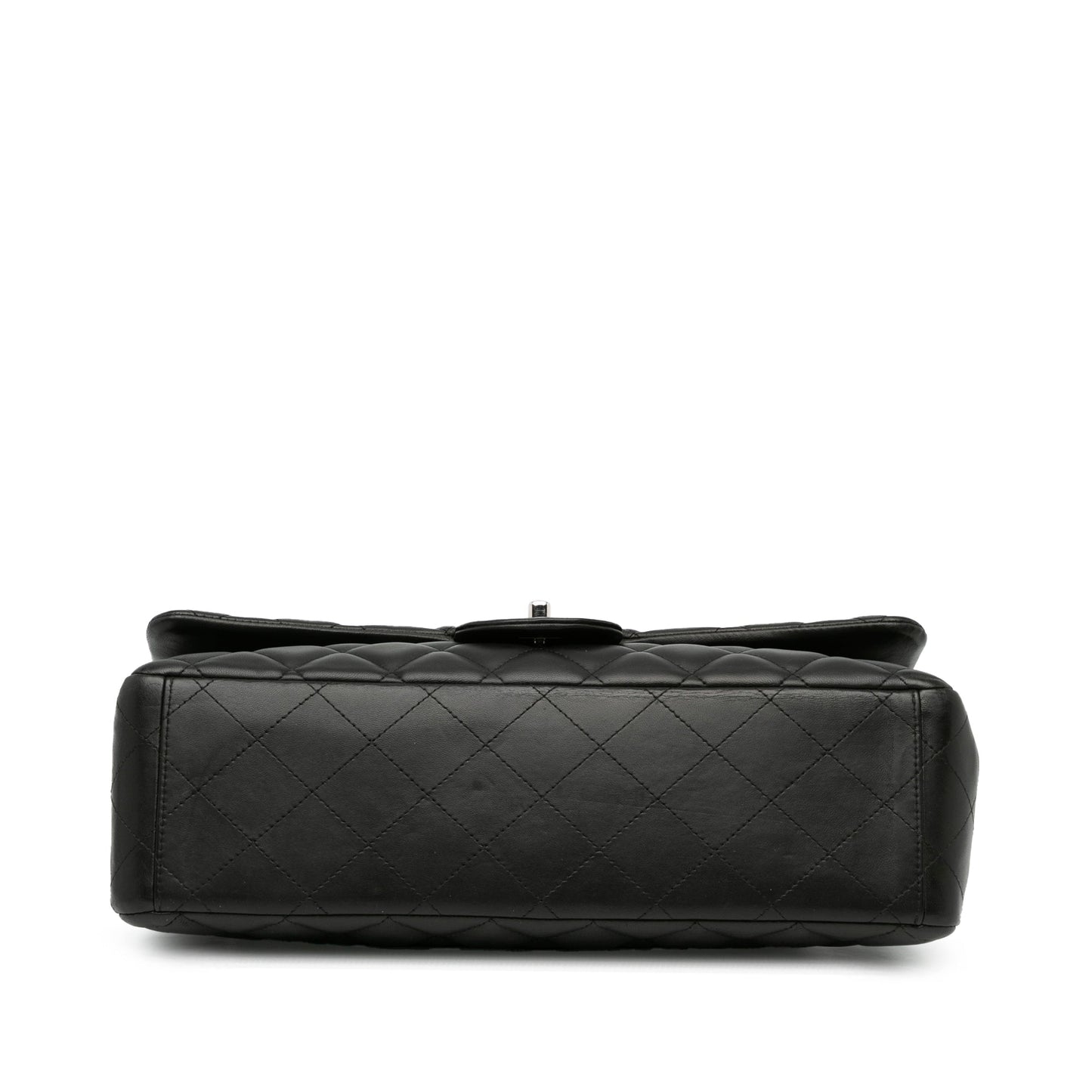 Black Chanel Maxi Classic Lambskin Double Flap Shoulder Bag