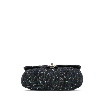 Chanel Sac Medium Tweed Pearl Handle Flap