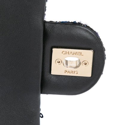 Chanel Sac Medium Tweed Pearl Handle Flap