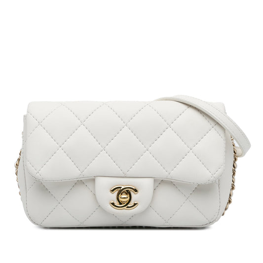 Chanel Sac Quilted Lambskin My Precious Pearls Chain Flap