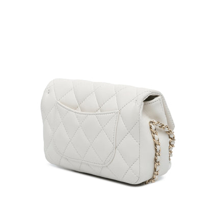 Chanel Sac Quilted Lambskin My Precious Pearls Chain Flap