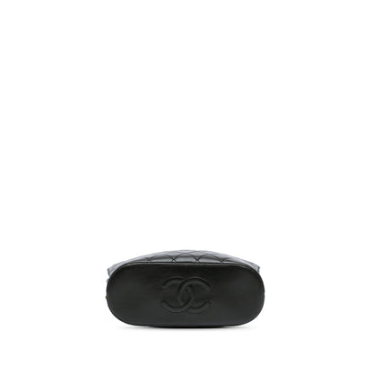 Black Chanel Quilted Lambskin Shoulder Bag