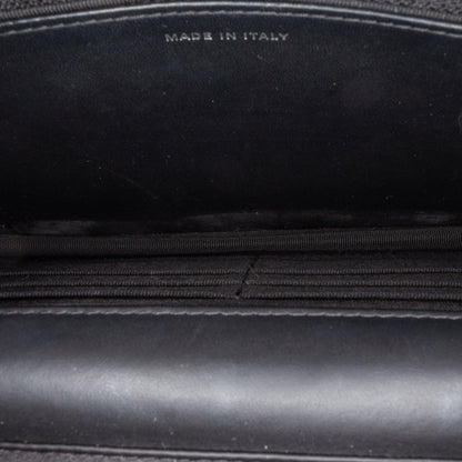 Black Chanel CC Quilted Patent Wallet On Chain Crossbody Bag