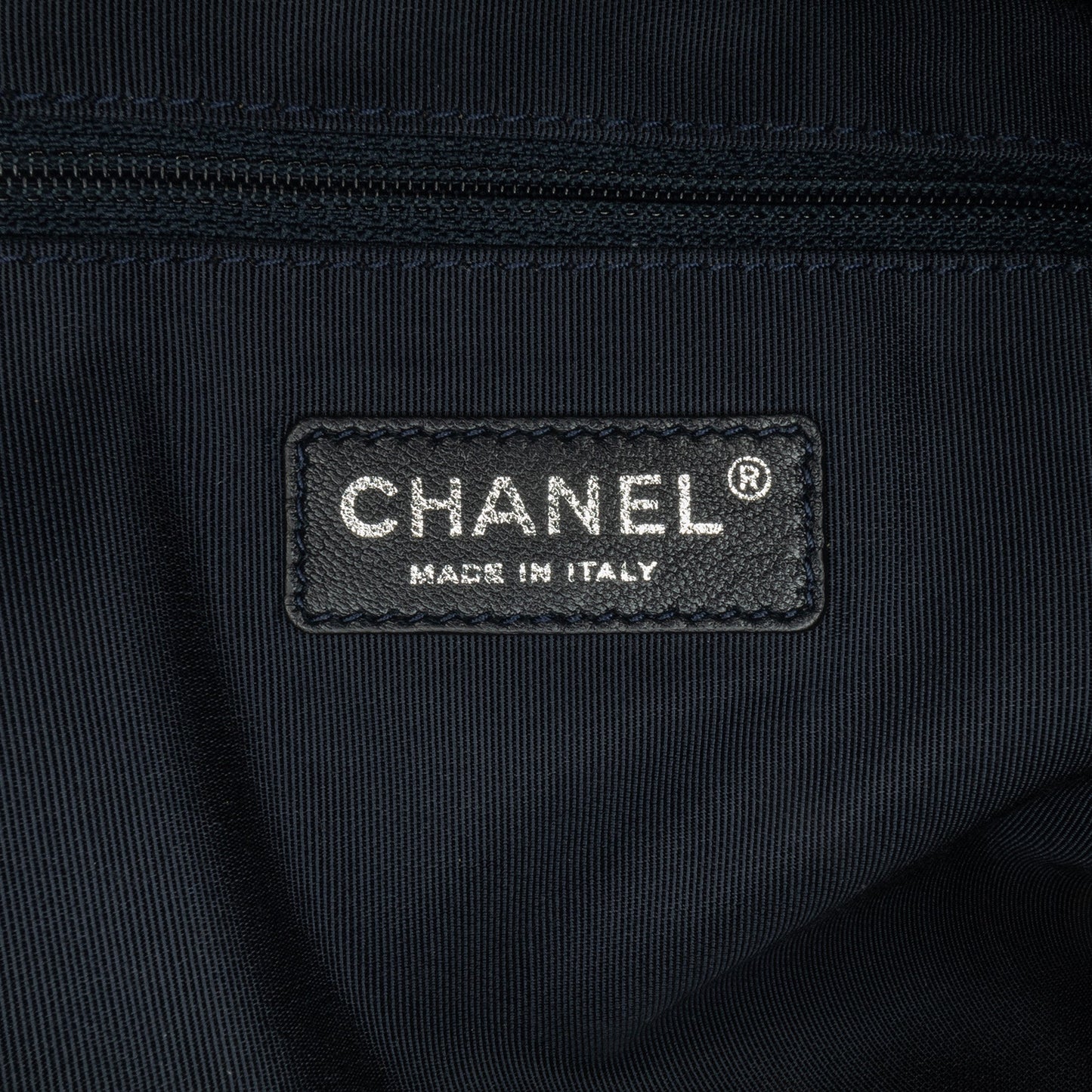Blue Chanel Large Fringed Denim Shopping Tote Satchel