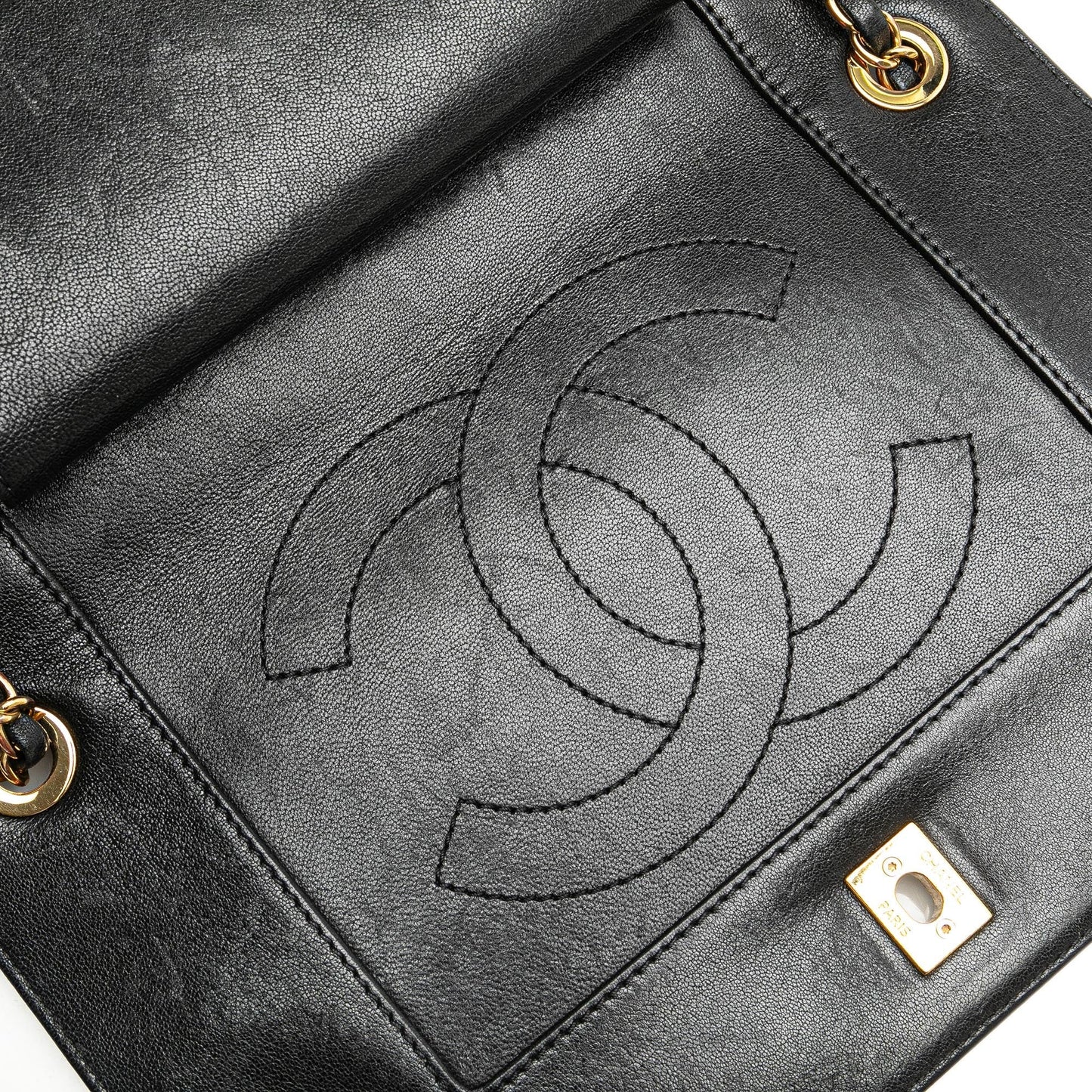 Black Chanel Medium Lambskin Mademoiselle Vintage Double Flap Crossbody Bag