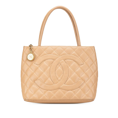 Brown Chanel Caviar Medallion Tote