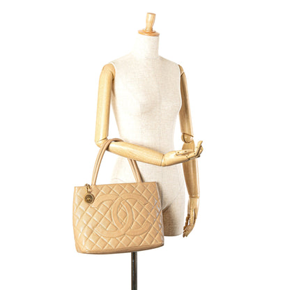 Brown Chanel Caviar Medallion Tote