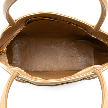 Brown Chanel Caviar Medallion Tote