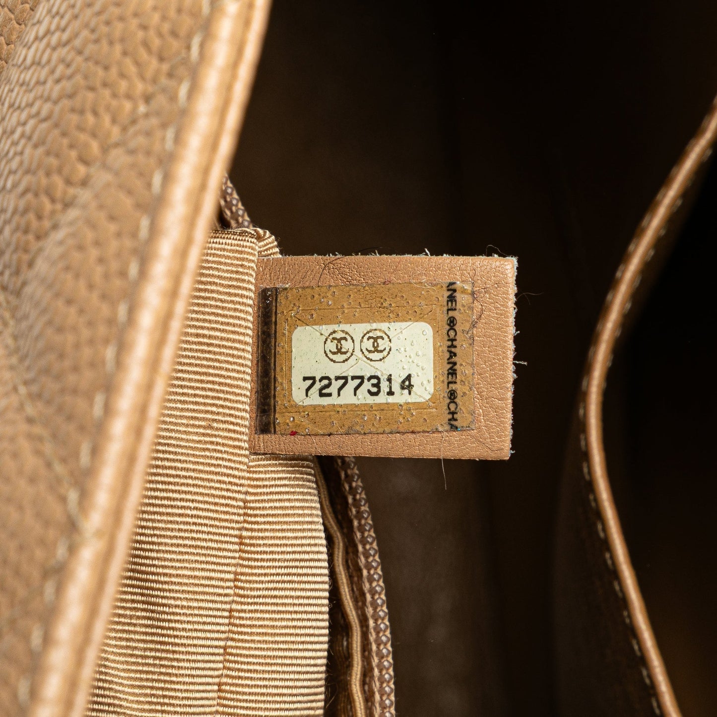 Brown Chanel Caviar Medallion Tote