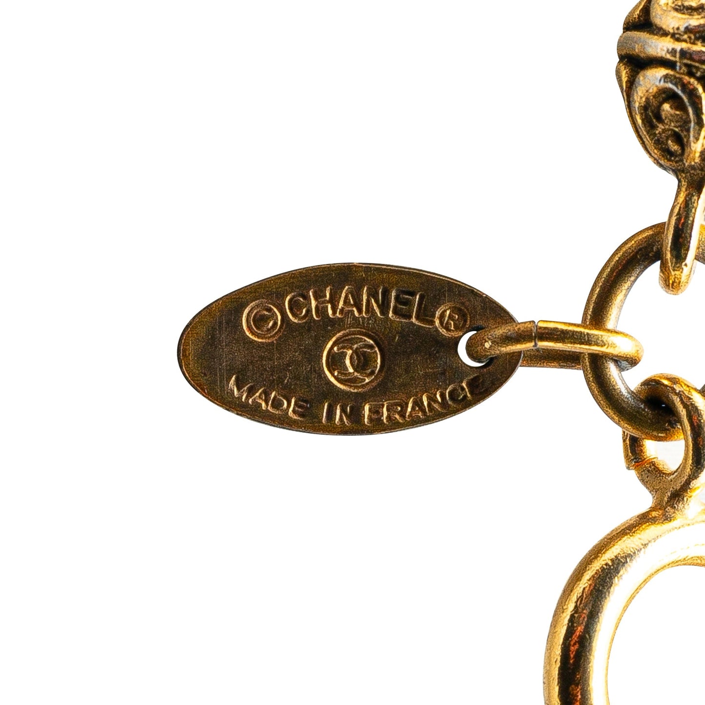 Gold Chanel Gold Plated Bead Strand Necklace