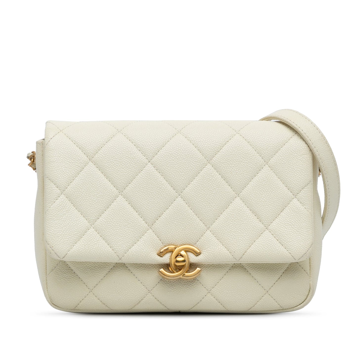 Chanel Sac Small Quilted Caviar Chain Melody Flap